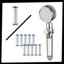High pressure rotating helix shower head