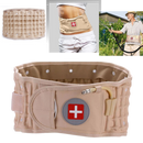 Inflatable decompression lumbar support belt
