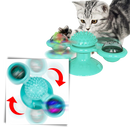 Rotative Windmill Cat Toy With Brush