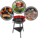 Portable round BBQ charcoal grill