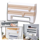 4-in-1 Wall Mounted Plastic Film and Paper Towel Holder