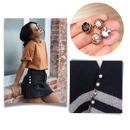Elegant No-Sew Button Brooch Pins