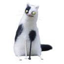Funny Disheveled Decor Cat