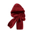 Windproof Knitted Hooded Hat with integrated Scarf and Ear Protection